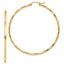 10K 1.5x50mm Diamond Cut Hoop Earrings