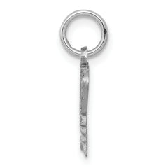 10K White Gold Butterfly Charm with Polished Rhodium Finish Elegant & Solid Design