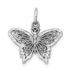 10k White Gold Butterfly Charm