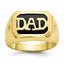 Men's Diamond & Black Onyx Dad Ring in 10K Yellow Gold (0.02 ct. tw.), Size 10 - Sophia Jewelers