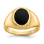 Men's Ib Goodman Oval Onyx Ring in 10K Yellow Gold, Size 10 - Sophia Jewelers