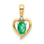 10K Diamond and Emerald Pendant