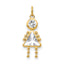 10k April Girl Birthstone Charm
