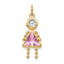 10k June Girl Birthstone Charm