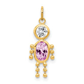 10k June Boy Birthstone Charm