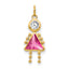 10k October Girl Birthstone Charm