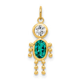10k December Boy Birthstone Charm
