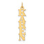 10K Vertical Name Plate Charm