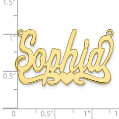 10KY Polished with Heart Name Plate