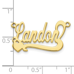 Personalized Heart Name Plate Necklace