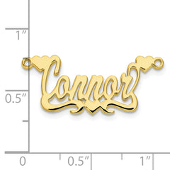 10K Polished Heart Name Plate