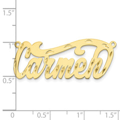 10K Polished Diamond-cut Name Plate