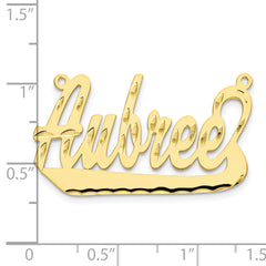 10K Polished Diamond-cut Name Plate