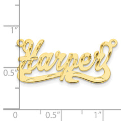 10K Diamond-cut Name Plate
