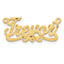 10K Satin Diamond-cut Heart Name Plate