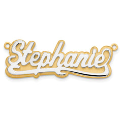 10K 3D Two-tone Polished Name Plate