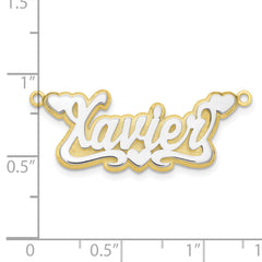 10K 3D Two-tone Polished Name Plate