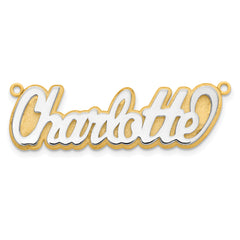 10K 3D Two-tone Polished Name Plate