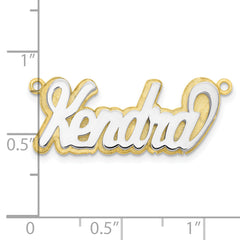 10K 3D Two-tone Polished Name Plate