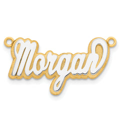10K 3D Two-tone Polished Name Plate