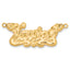 10KY 3D Diamond-cut Hearts Name Plate
