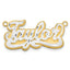 Personalized Name Plate Pendant in 10K Two-Tone Gold, Brushed & Satin - Sophia Jewelers