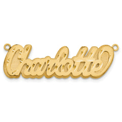 10KY 3D Satin Diamond-cut Name Plate