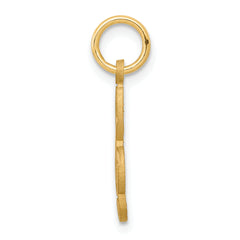 10K Gold Polished Treble Clef Charm Pendant Solid and Elegant