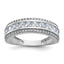 10K Tiara Collection White Gold Polished CZ Ring