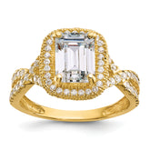 10K Tiara Collection Polished CZ Ring