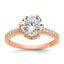 Cubic Zirconia Engagement Ring in 10K Rose Gold, 1.5mm, Size 7 - Sophia Jewelers