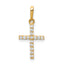 10K CZ Cross Pendant