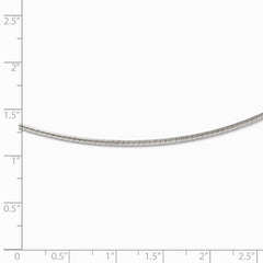 Leslie's 14K White Gold 2mm Round Omega Necklace