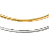 Leslie's 14K Gold Two-Tone Reversible Omega Necklace 16 Elegant Design - 16