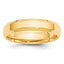 10k Yellow Gold 5mm Beveled Edge Comfort Fit Wedding Band Size 14