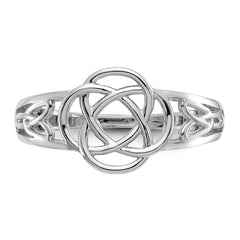 10k White Gold Ladies Celtic Knot Ring