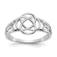 10k White Gold Ladies Celtic Knot Ring