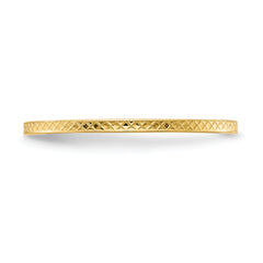 10K Yellow Gold 1.2mm Criss-Cross Pattern Stackable Band Size 4