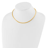 14K 3mm Two-tone Reversible Omega Necklace