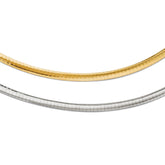 Leslie's 14K Two-Tone Reversible Omega Necklace with Omega Clasp - 16