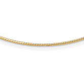 14K 1.2mm Omega Necklace Detachable clasp Omega Necklace