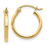 14K Polished Hoop Earrings
