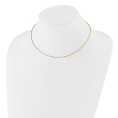 14K Gold Omega Necklace with Detachable Clasp and Lifetime Warranty