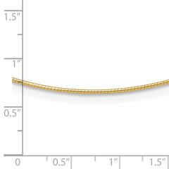 14K Gold Omega Necklace with Detachable Clasp and Lifetime Warranty