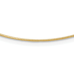 14K 1MM Round Detachable clasp Omega Necklace