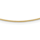 14K 1MM Round Detachable clasp Omega Necklace