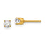 Inverness 24k Plated 5mm Austrian Crystal Earrings