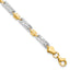 14K w/Rhodium D/C Bracelet
