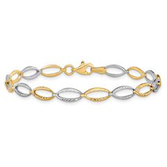 14K Two-tone D/C Bracelet