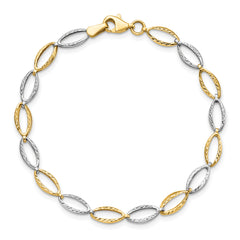 14K Two-tone D/C Bracelet